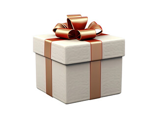 Gift box png tranparent White background vector with red ribbon Bow