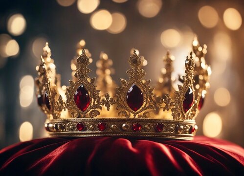 gold plated and diamond encrusted king's crown
