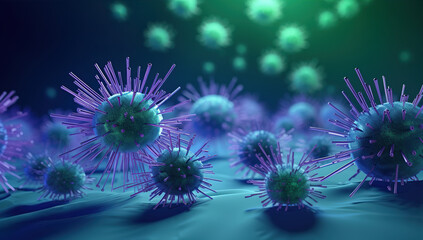 Realistic photo bacterium. Created with Generative AI