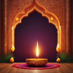 diwali festival background with ai generated.
