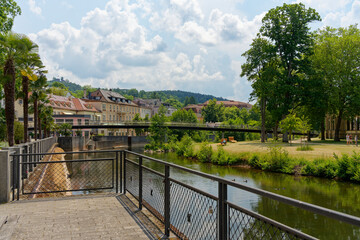 Fototapeta premium Kurpark im Staatsbad Bad Kissingen, Unterfranken, Franken, Bayern, Deutschland.