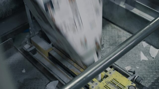 Modern machine for printing pages for fashion magazines