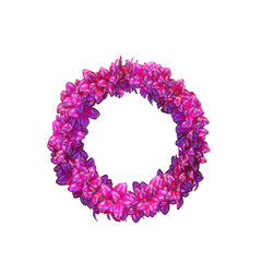 Close-Up View of spring decoration Easter Wreath