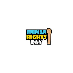 Human Right Day text effect vector graphics