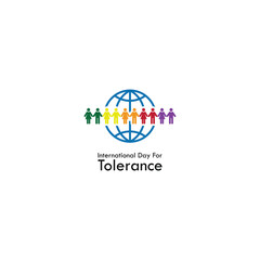 International Day For tolerance logo, label vector graphics