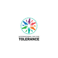 International Day For tolerance logo, label vector graphics