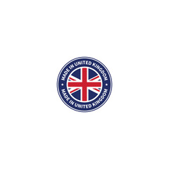 Fototapeta premium Made in United Kingdom logo, circular label vector graphics