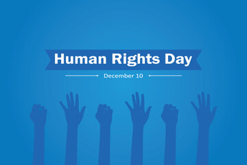 Fototapeta premium Human Rights Day background vector graphics