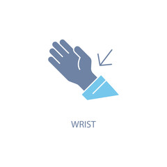 Human wrist pain concept line icon. Simple element illustration.Human wrist pain concept outline symbol design.