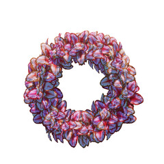 Close-Up View of spring decoration Easter Wreath