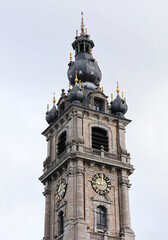 Le Beffroi tower in close-up. Mons . Belgium.