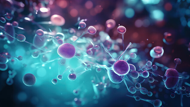Realistic photo bacterium. Created with Generative AI