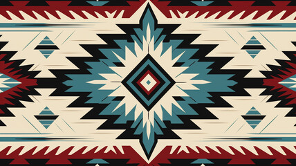 Colorful geometric ethnic pattern. 
Oriental, aztec and tribal traditional. seamless pattern or background banner