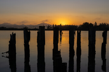 Dawn on the Snohomish River Delta