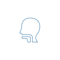 throat concept line icon. Simple element illustration. throat concept outline symbol design.