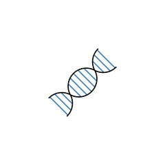 Dna concept line icon. Simple element illustration. Dna concept outline symbol design.