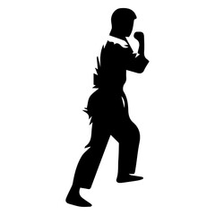 Kung Fu Yoga Vector silhouette illustration