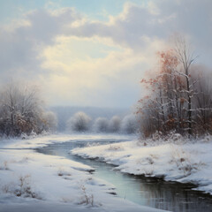 Obraz na płótnie Canvas New Beginnings Winter Landscape