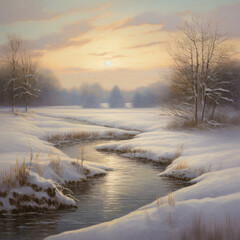 Obraz na płótnie Canvas New Beginnings Winter Landscape