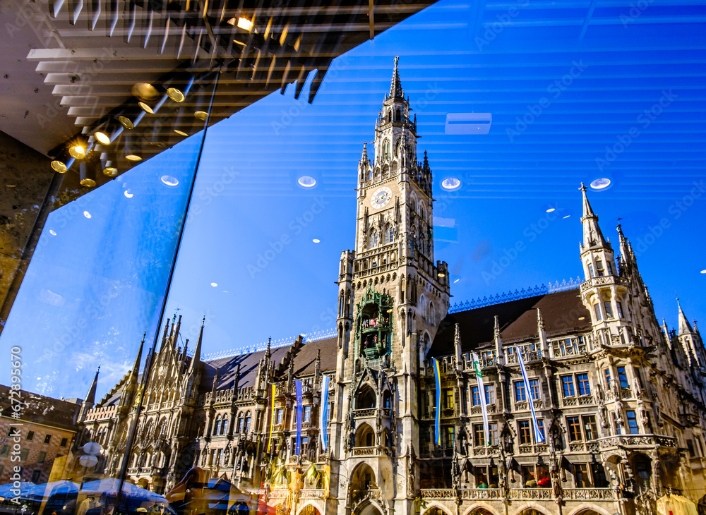 Wall mural famous city hall in munich - bavaria