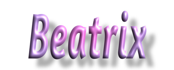 Beatrix - pink color - female name - ideal for websites, emails, presentations, greetings, banners, cards, books, t-shirt, sweatshirt, prints, cricut, silhouette,

