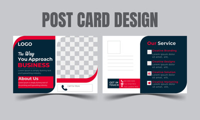 Corporate and modern postcard design template