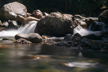 Rivers and waterfalls with a silk effect