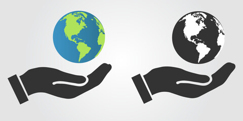 globe earth vector icon. World sphere map vector ilustration.