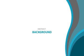 Blue wave modern background with white space for text and message. template design	