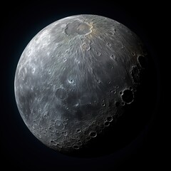 Moon full moon glow light from space shinning on earth close up