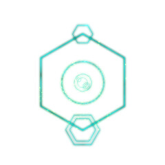 light blue magic incantation circle with fantasy sighns spell