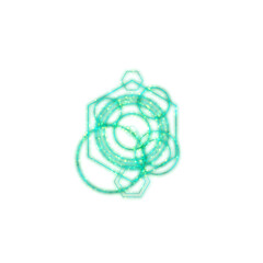 Green Magic circle ring, Magic Spell Ring Sparkle, incantation circle, Superpower on transparent background.