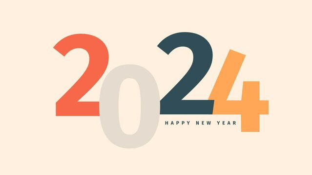 2024. holiday. holiday. joy. Christmas tree. numbers. sign. year. new year. christmas. vector. on a colored background.