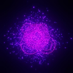 mysterious purple magical circle sign