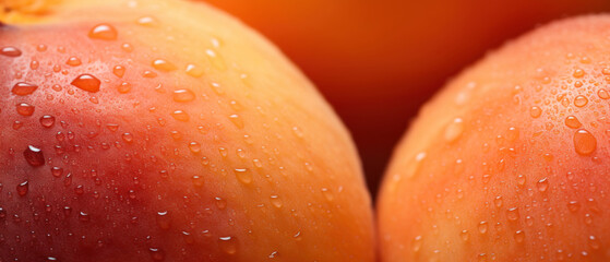 Fototapeta na wymiar Cluster of ripe apricots with water droplets.