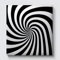 Abstract spiral black and white stripes