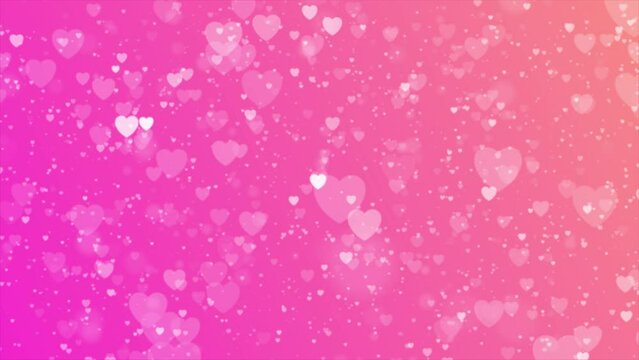 Valentine Love Particle Romantic 4k Pink Background Loop. Valentine's Day, Anniversary, Engagement, Wedding Abstract Background.