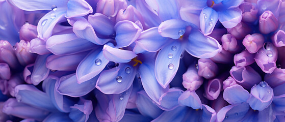 Close-up of hyacinth flower displaying vibrant textures. - Powered by Adobe