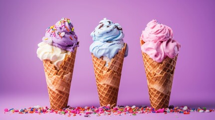 Sweet Marshmallow Flavor Cones & Waffles