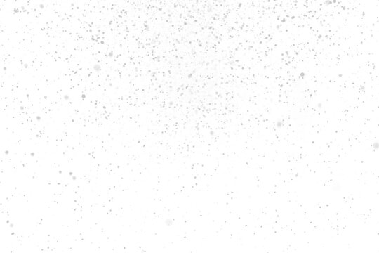  White cold Snowflakes flying elements on transparent background.Snow falling. Christmas snow background.