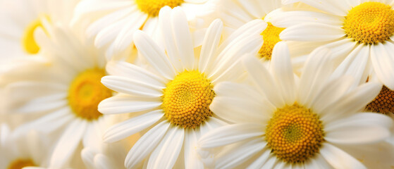Fototapeta premium Close-up of daisy-like chamomile.