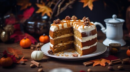 Delicious Vegan Pumpkin Spice Cake 
