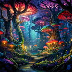 Psychedelic Forest Dreamscape