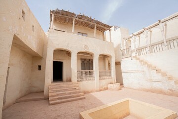 Fototapeta na wymiar Scenic view of a film set of old building in Ouarzazate, Morocco