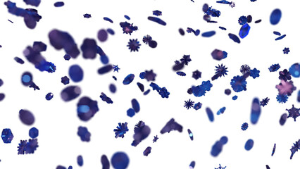 Falling down real snowflakes