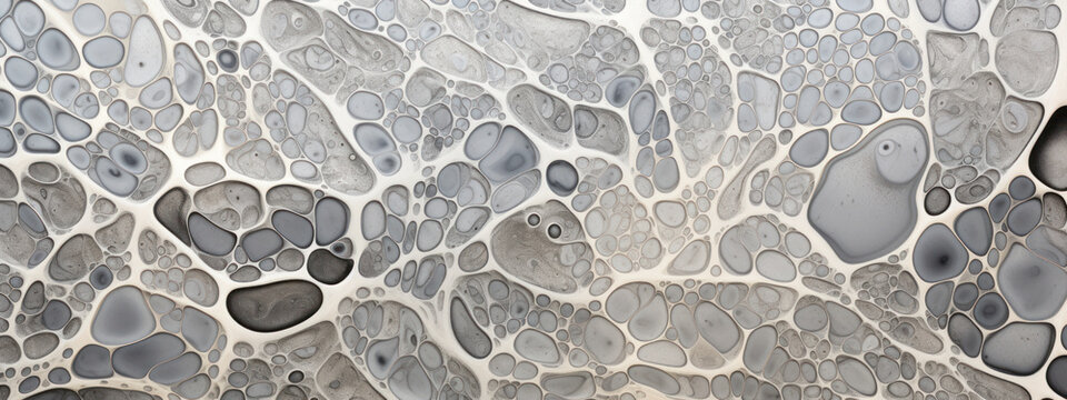 Microscopic view of intricate silver structure.