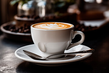 Cup of coffee  on the table