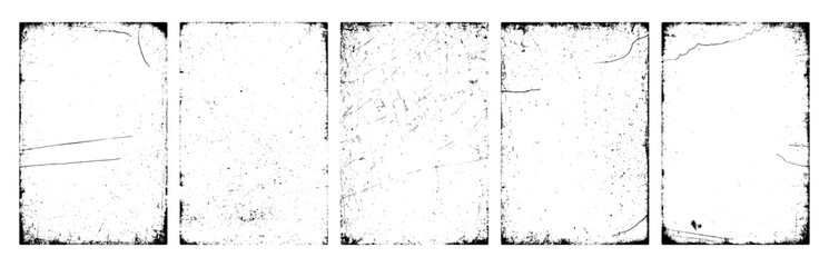 Vintage grunge background with dirty edges and scratches. Distressed paper with old, worn overlay effect. Torn and crumpled pattern for poster or vinyl album cover. Rough, dirty, grainy vector illustr