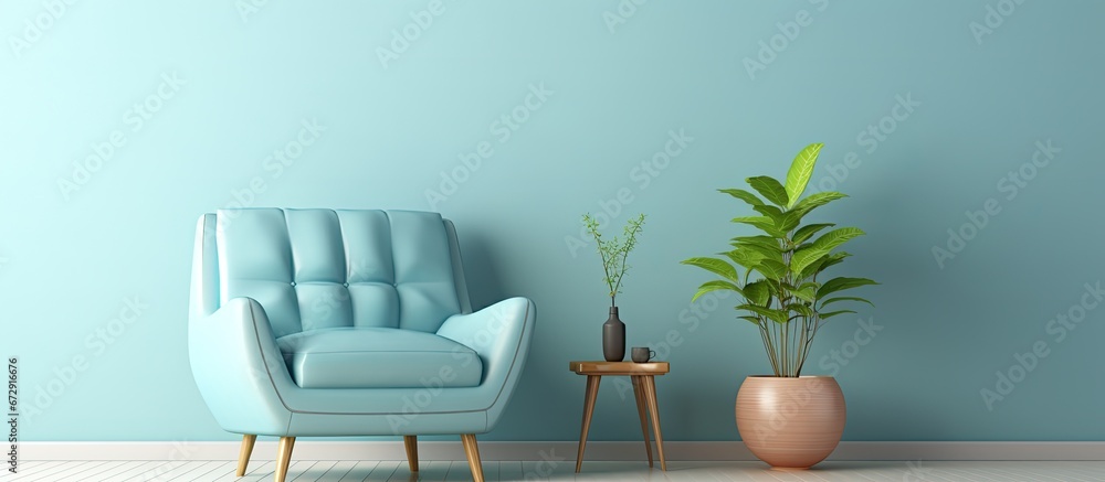 Poster the visualization of a living space s arrangement particularly focusing on the inside design of a ro