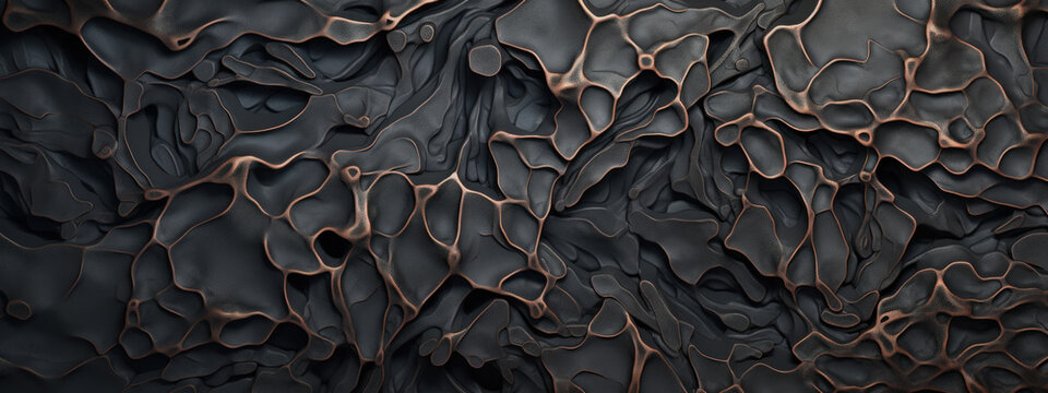 Abstract metal texture with dynamic copper tones.